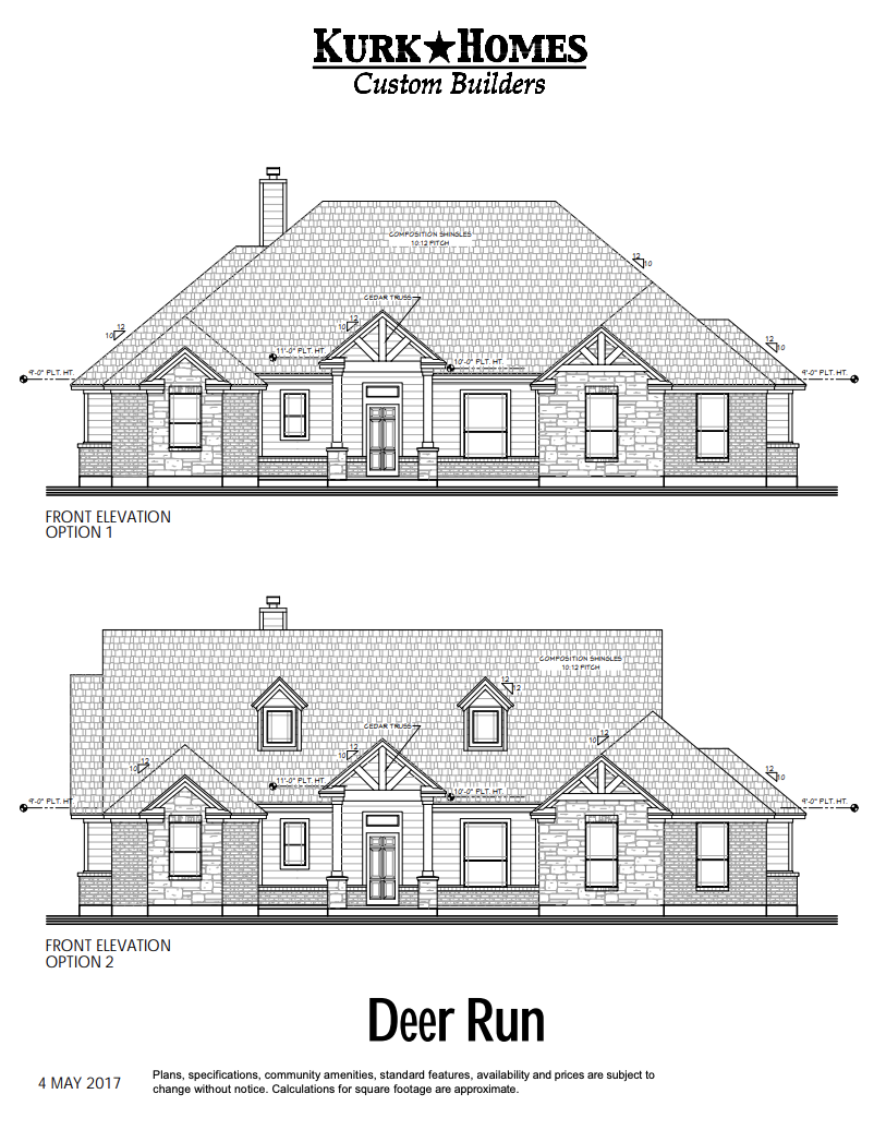 The Deer Plan - Home Plan Elevation