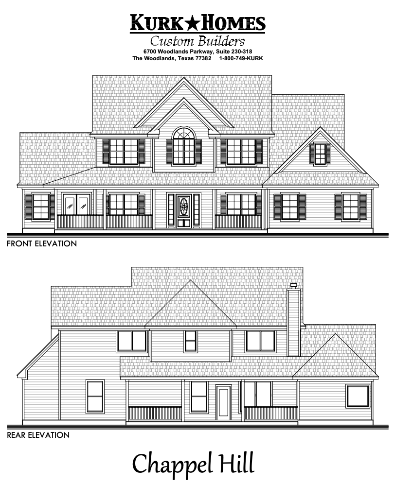 Chappel Hill Floor Plan Front Elevation