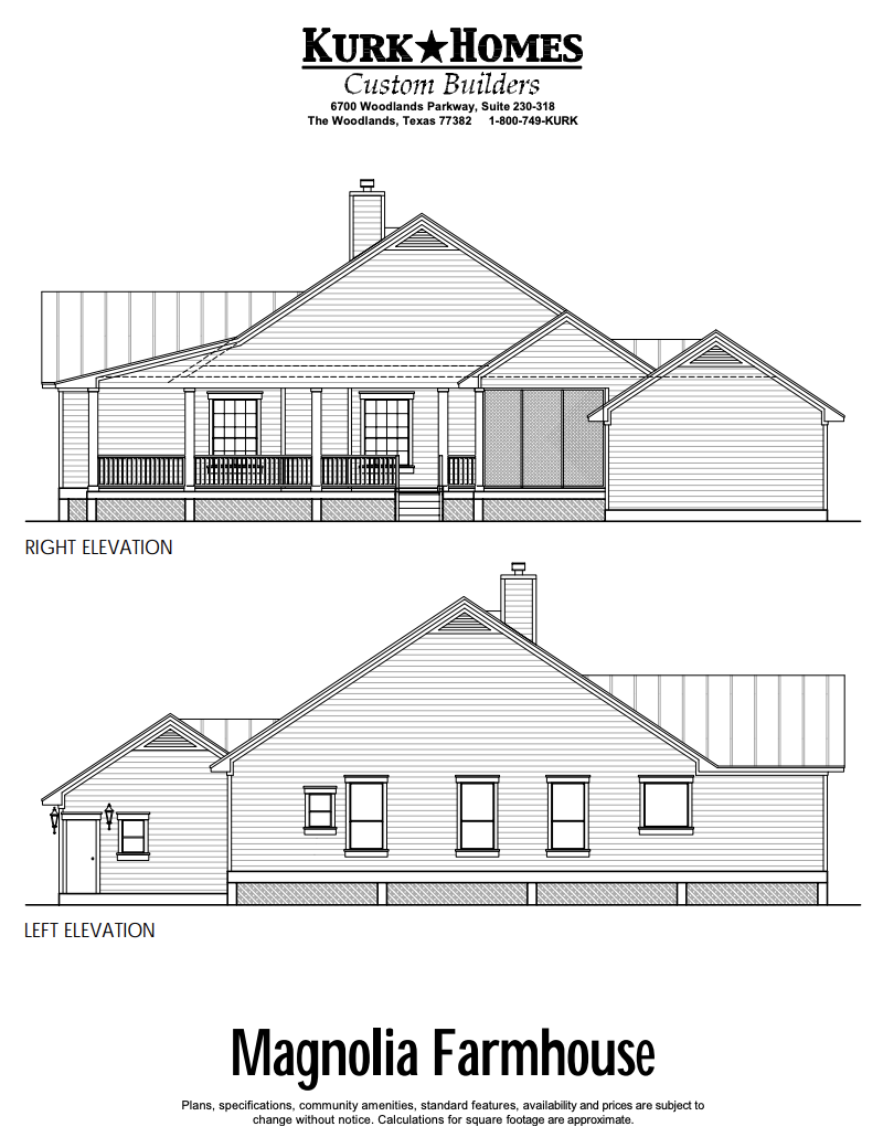 Magnolia Farmhouse - Side Elevation