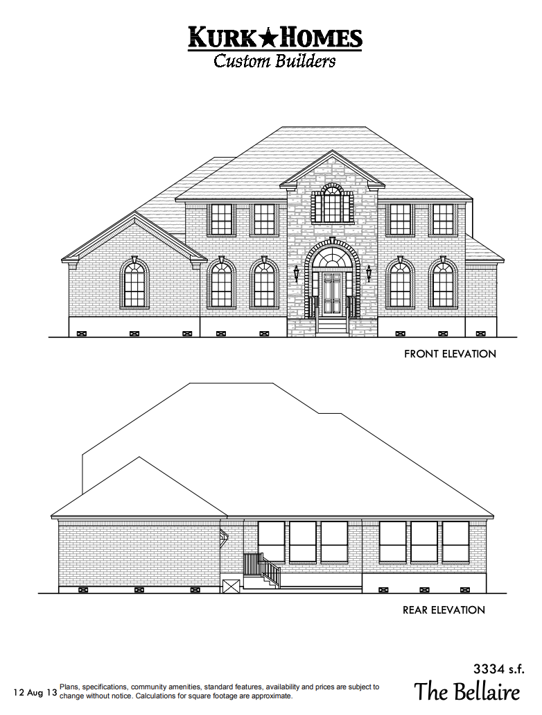 The Bellaire - Front Elevation