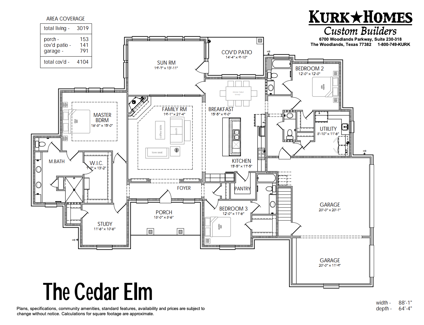 The Cedar Elm - Home Plan Design