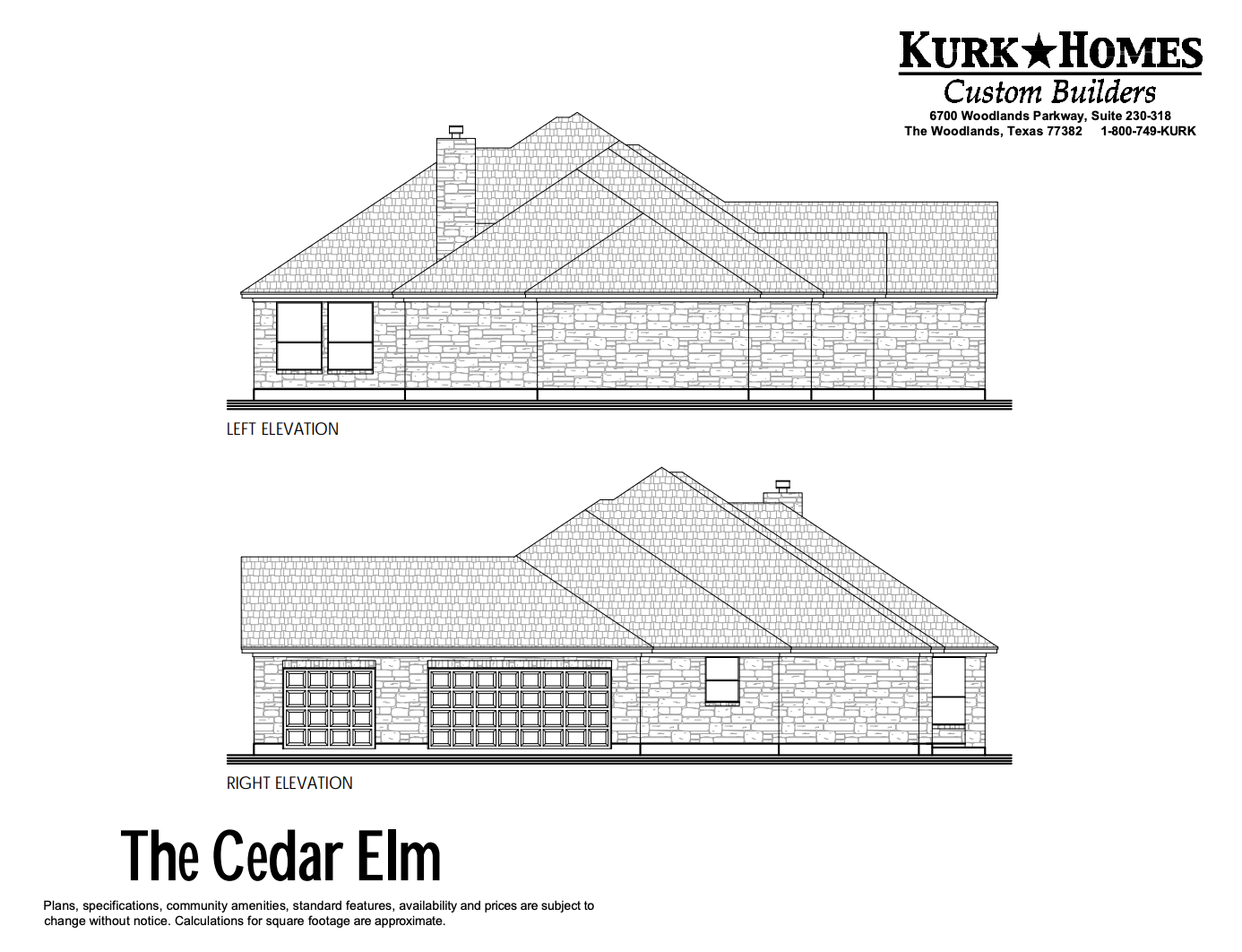 The Cedar Elm - Side Elevation