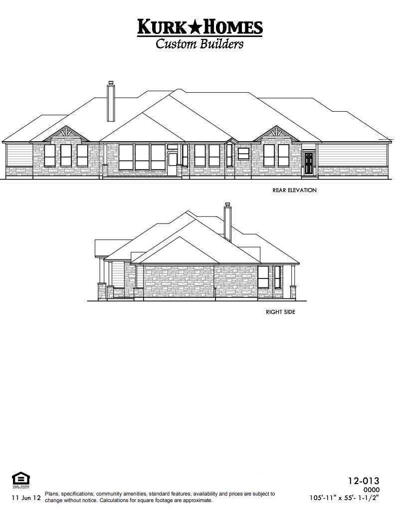 The Cedar Hill - Side Elevation