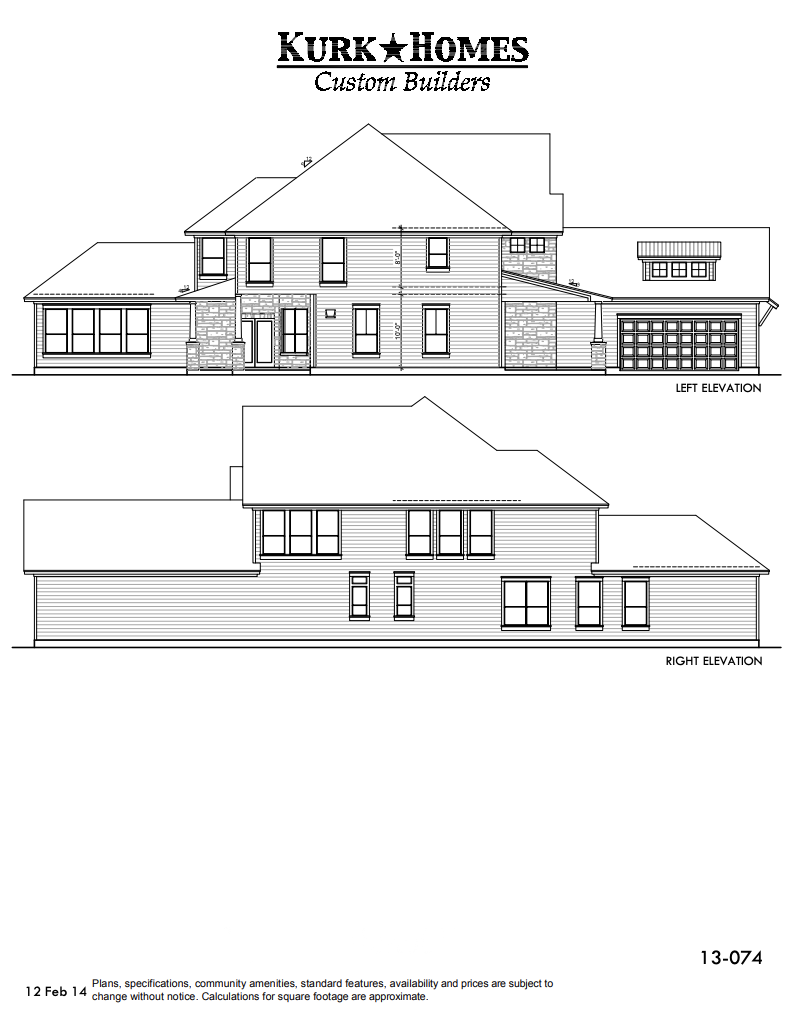The Heights Craftsman - Side Elevation