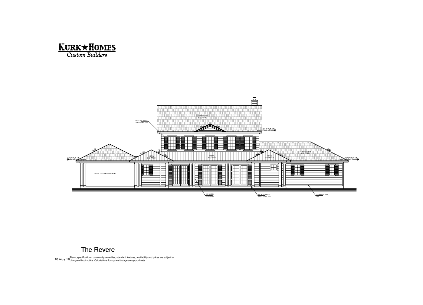 The Revere - Front Elevation