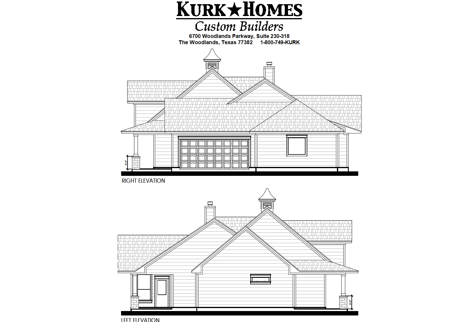 The Texan Floor Plan Side Elevation