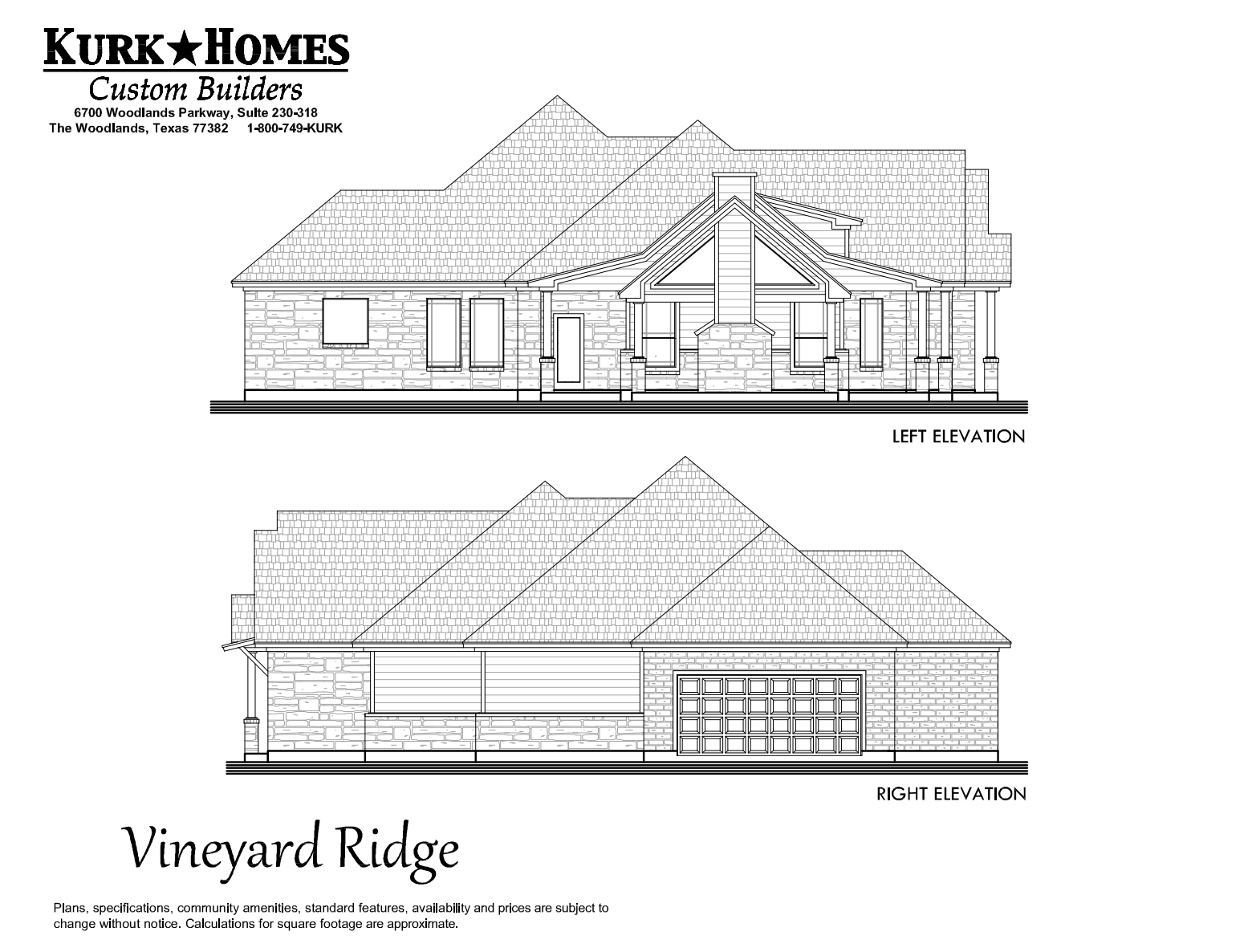 The Vineyard Ridge - Side Elevation