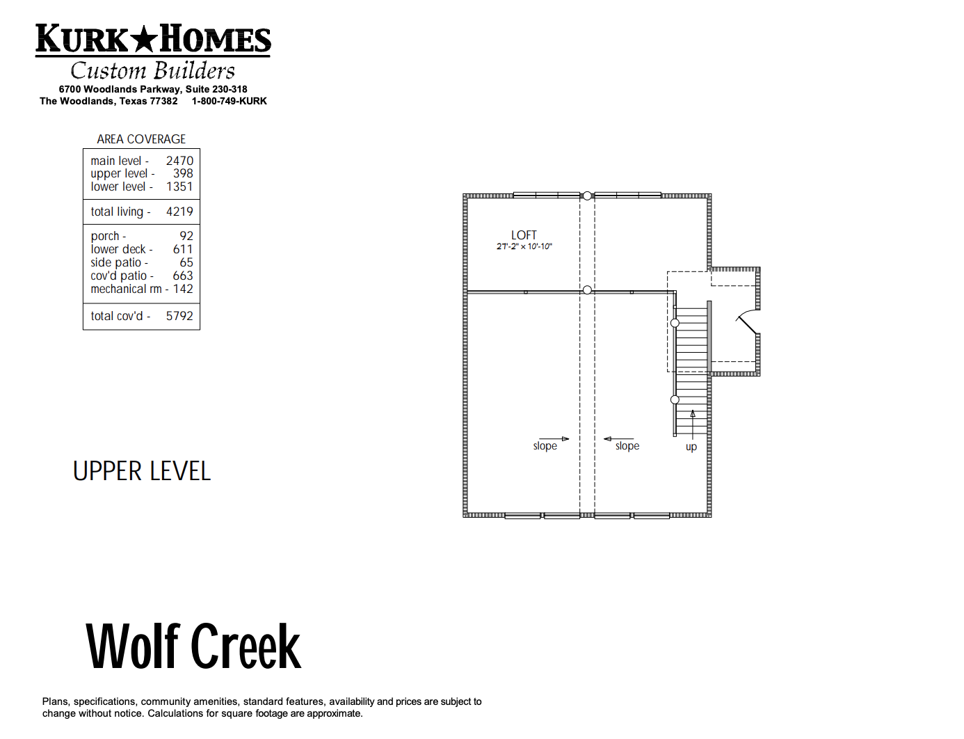 The Wolf Creek - Upper Level