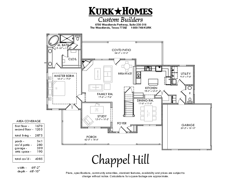 Chappel Hill Floor Plan First Floor