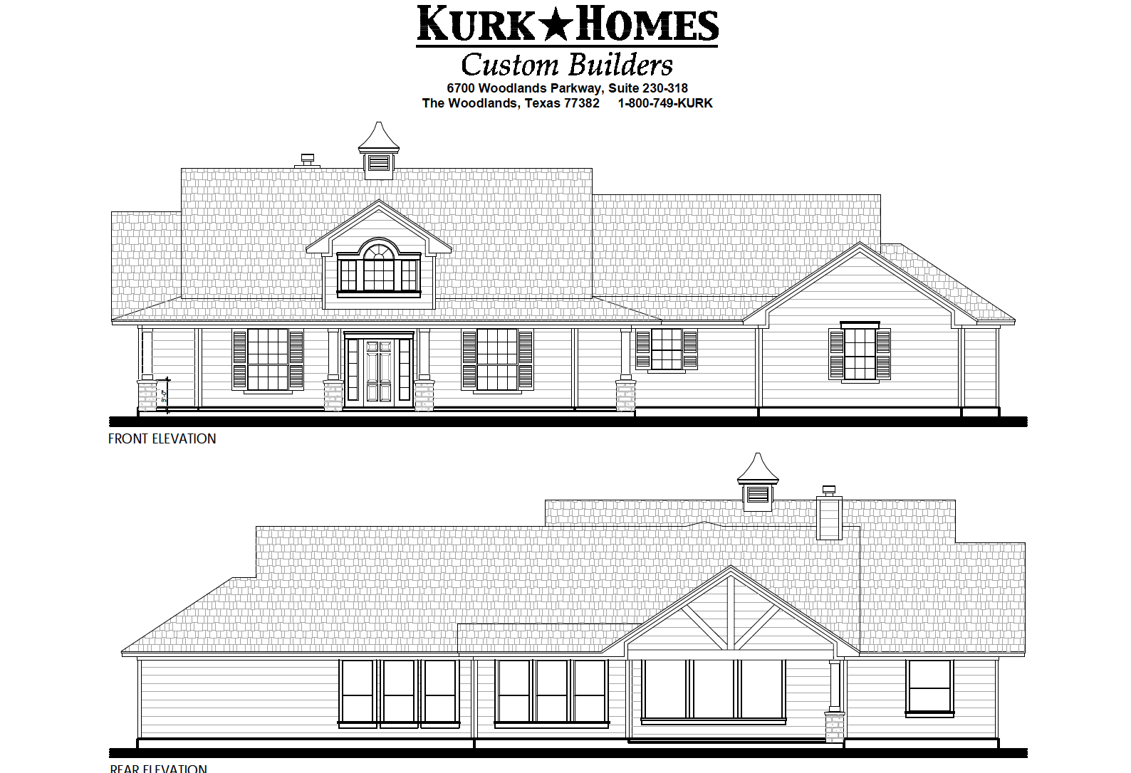 The Texan Floorplan Front Elevation